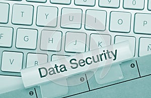 Data Security - Inscription on Blue Keyboard Key