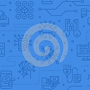 Data security seamless vector pattern photo