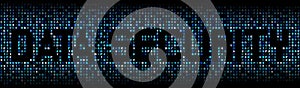 Data Security text on hex code illustration