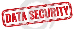 DATA SECURITY text on red grungy stamp