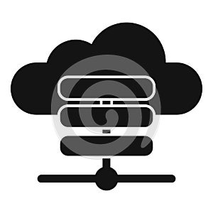 Data server cloud icon simple vector. File storage