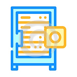 Data server color icon vector isolated illustration