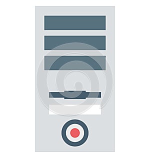 Data Server Color Isolated Vector Icon that easily can be modified and edit.