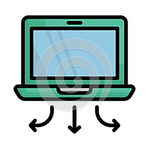 Data server, data share Vector icon which can easily modify