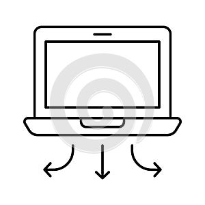 Data server, data share Vector icon which can easily modify