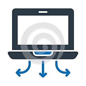Data server, data share Vector icon which can easily modify