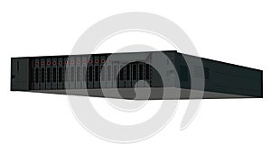 Data Server Equipment 3d Render Isolated Black