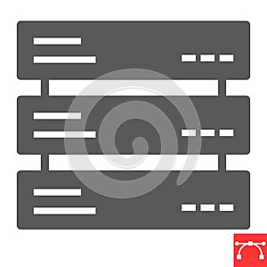 Data server glyph icon