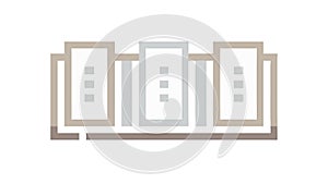 Data Server Rack Computer Network Hosting Vector, vector design Generative AI