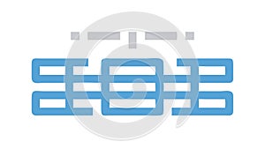 Data server rack icon, technology and network infrastructure. vector design Generative AI