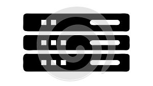 Data Server Rack Icon for Web Hosting Infrastructure, vector design Generative AI