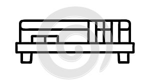 Data Server Rack Vector Icon Ã¢â¬' Technology Hosting, vector design Generative AI