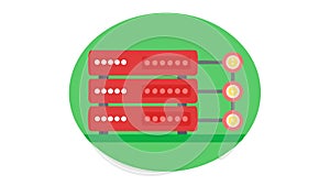 Data Server Racks, IT Infrastructure and Networking, vector design Generative AI