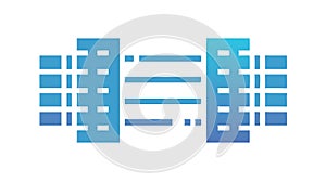 Data Server Racks Network Storage, vector design Generative AI