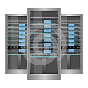 Data server vector design illustration