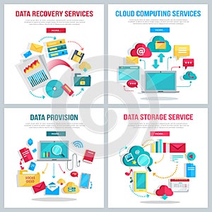 Data Services Banners Set