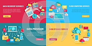 Data Services Banners Set