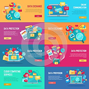 Data Services Banners Set