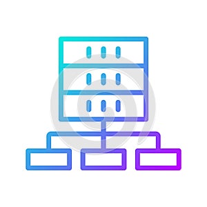 Data set technology gradient linear vector icon