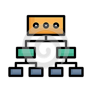 Data sharing, hierarchy Vector Icon which can easily modify
