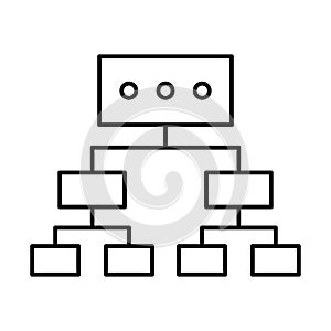 Data sharing, hierarchy Vector Icon which can easily modify