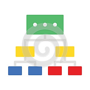 Data sharing, hierarchy Vector Icon which can easily modify