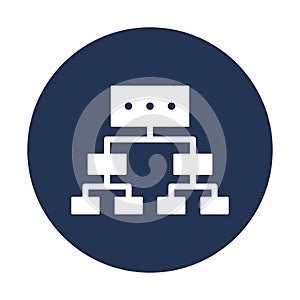 Data sharing, hierarchy Vector Icon which can easily modify