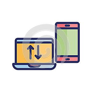 Data sharing Isolated Vector icon which can easily modify or edit