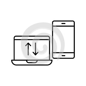Data sharing Isolated Vector icon which can easily modify or edit