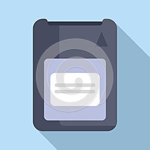 Data solid center icon flat vector. Disk device