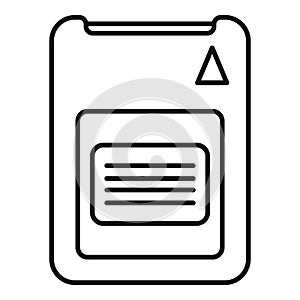 Data solid center icon outline vector. Disk device