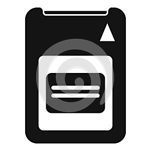 Data solid center icon simple vector. Disk device