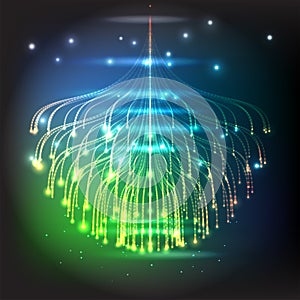 Data sorting abstract vector illustration. Graphic abstract background.