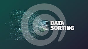Data sorting abstract vector illustration