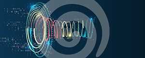Data sorting process. Big data stream futuristic infographics. File structuring, machine learning. Big data visualization. A