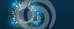 Data sorting process. Big data stream futuristic infographics. File structuring, machine learning. Big data visualization. A