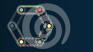 Data sorting process. Big data stream futuristic infographics. File structuring, machine learning. Big data visualization. A