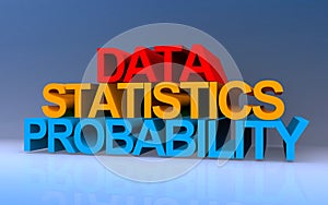 data statistics probability on blue