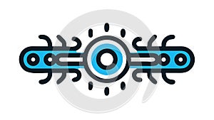 Data Storage: Abstract Digital Cylinder for Information, vector design Generative AI