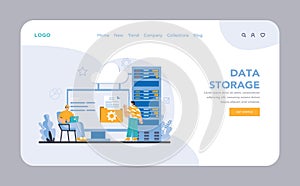 Data storage concept. Flat vector illustration.