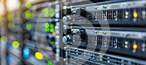 Data storage and database concept on computer server for optimized information management