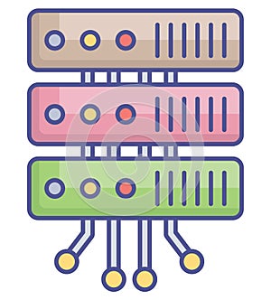 Data storage device Fill Vector icon which can easily modify or edit