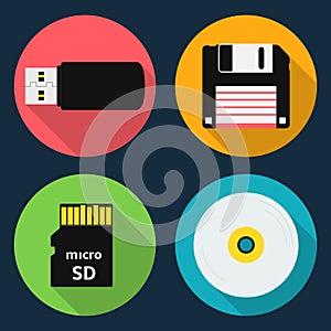 Data storage device icons