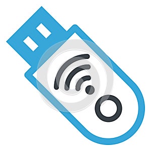 Data storage, flash drive Vector icon which can easily modify