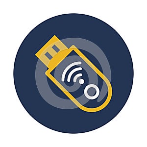 Data storage, flash drive Vector icon which can easily modify