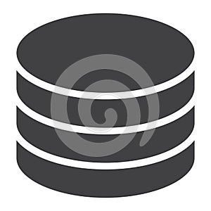 Data Storage glyph icon, web and mobile, database