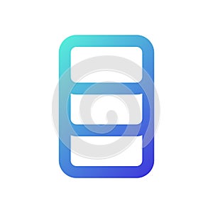 Data and storage management pixel perfect gradient linear ui icon