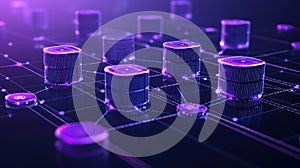 Data storage network. Interactive connection of digital cubes