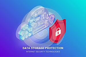 Data storage protection banner