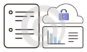 Data Storage and Security with Cloud Lock, Document, and Analytics Dashboard Elements